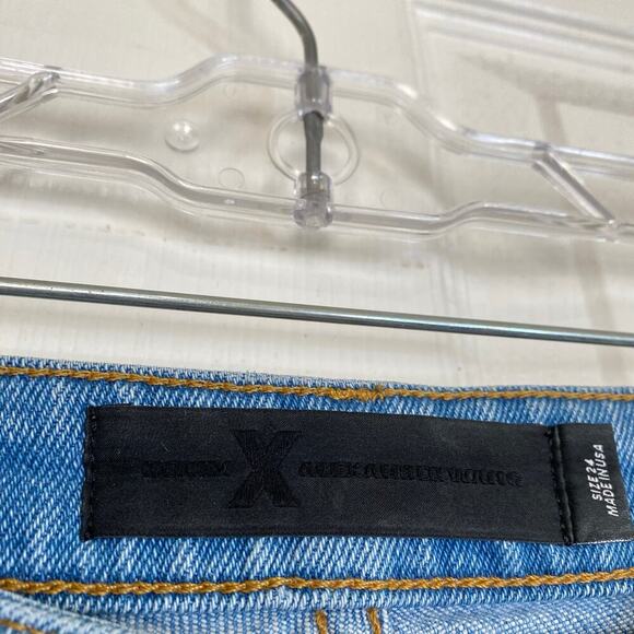 DENIM X Alexander Wang 001 Skinny Jeans Light Denim Fade Size 24 Classic - Picture 5 of 10